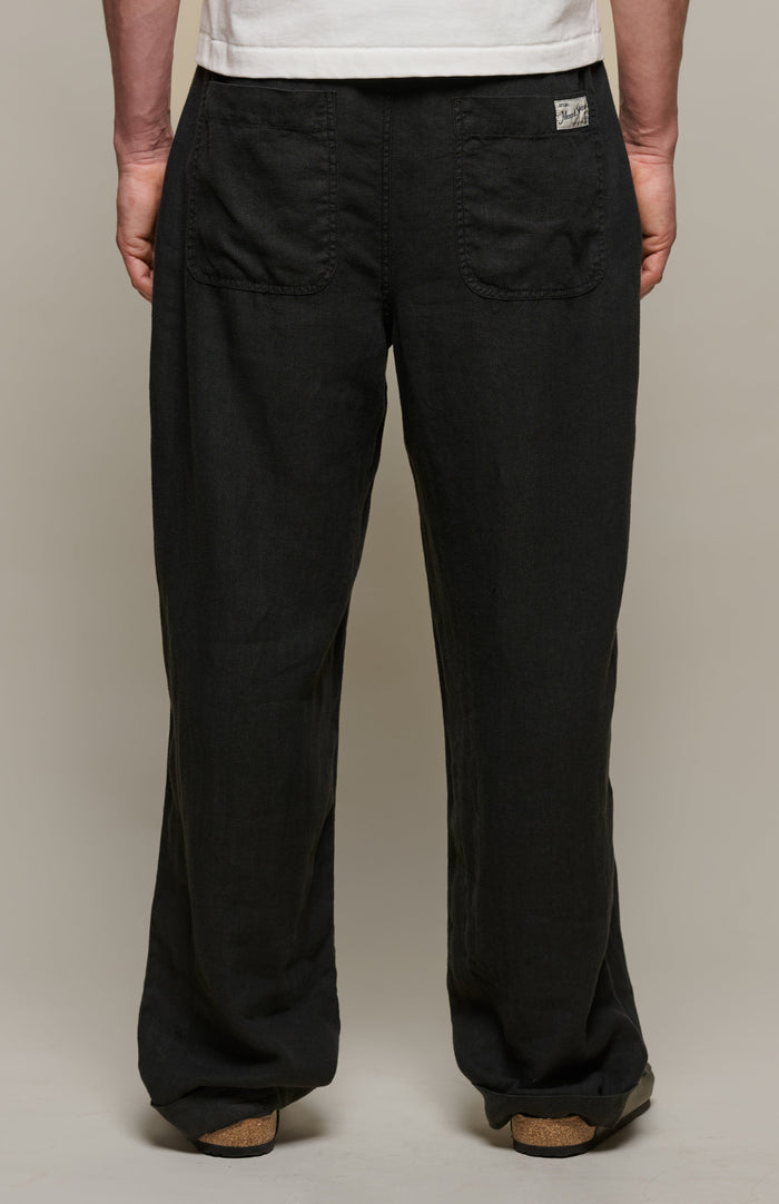 Drawstring trousers 100% linen Merz b. Schwanen | M11 Shop