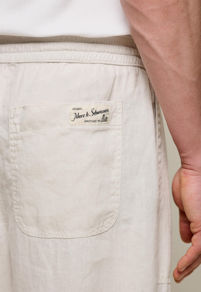Merz b. Schwanen 100% Linen Drawstring Trousers | M11 Shop