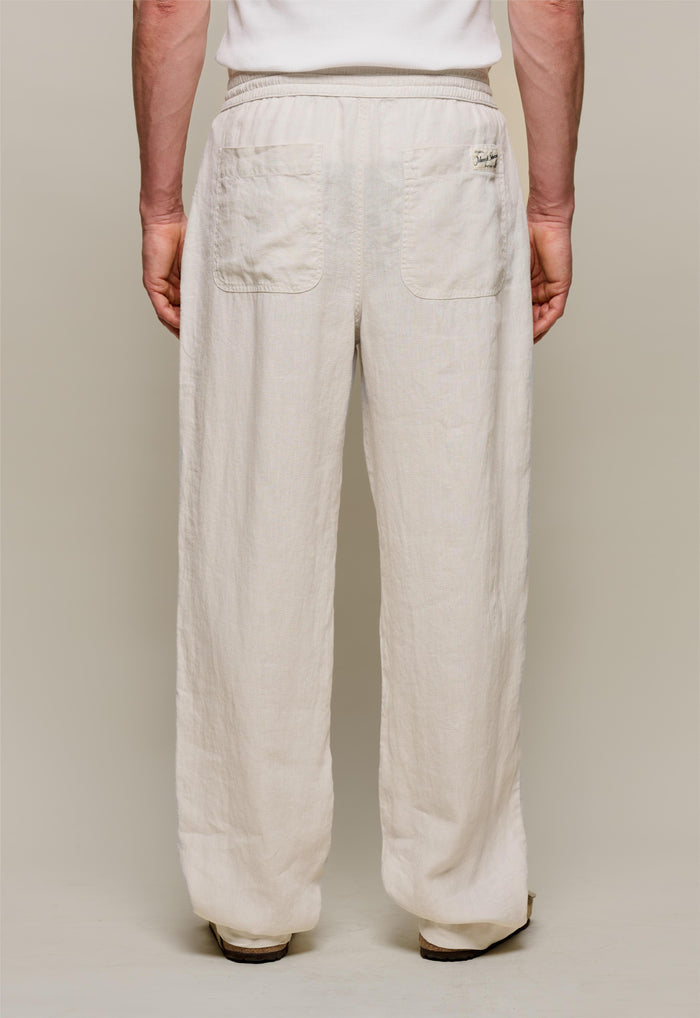 Merz b. Schwanen 100% Linen Drawstring Trousers | M11 Shop