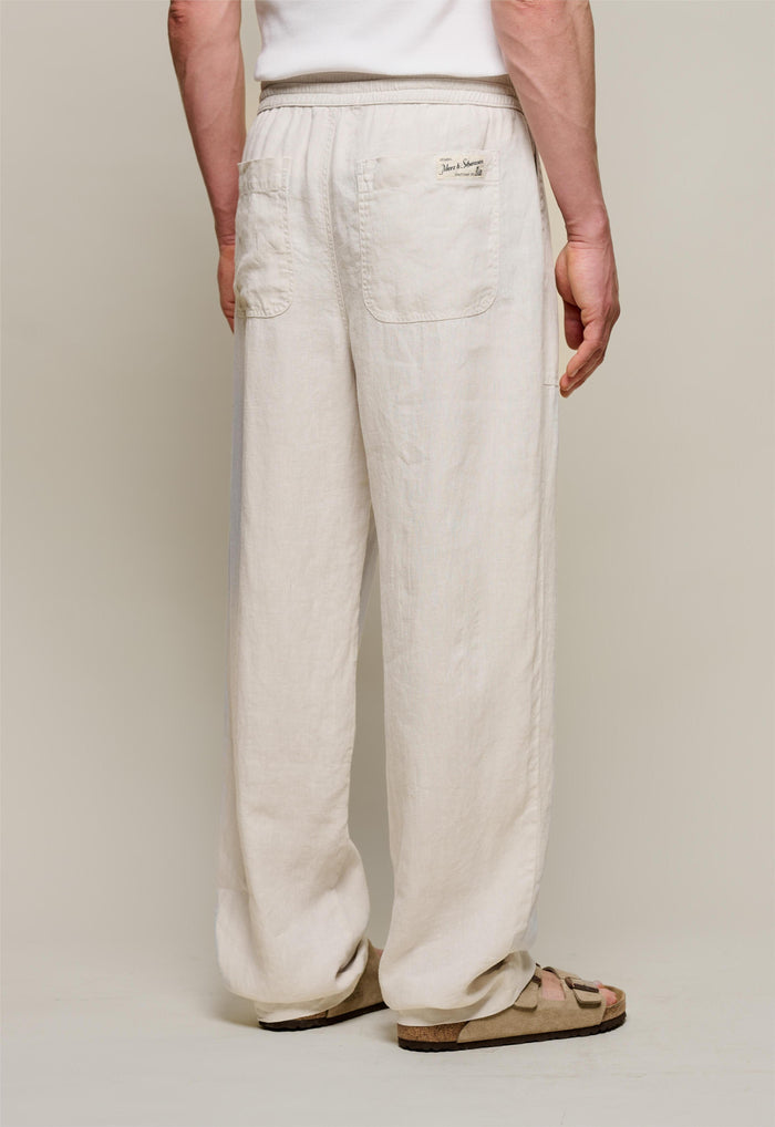 Merz b. Schwanen 100% Linen Drawstring Trousers | M11 Shop