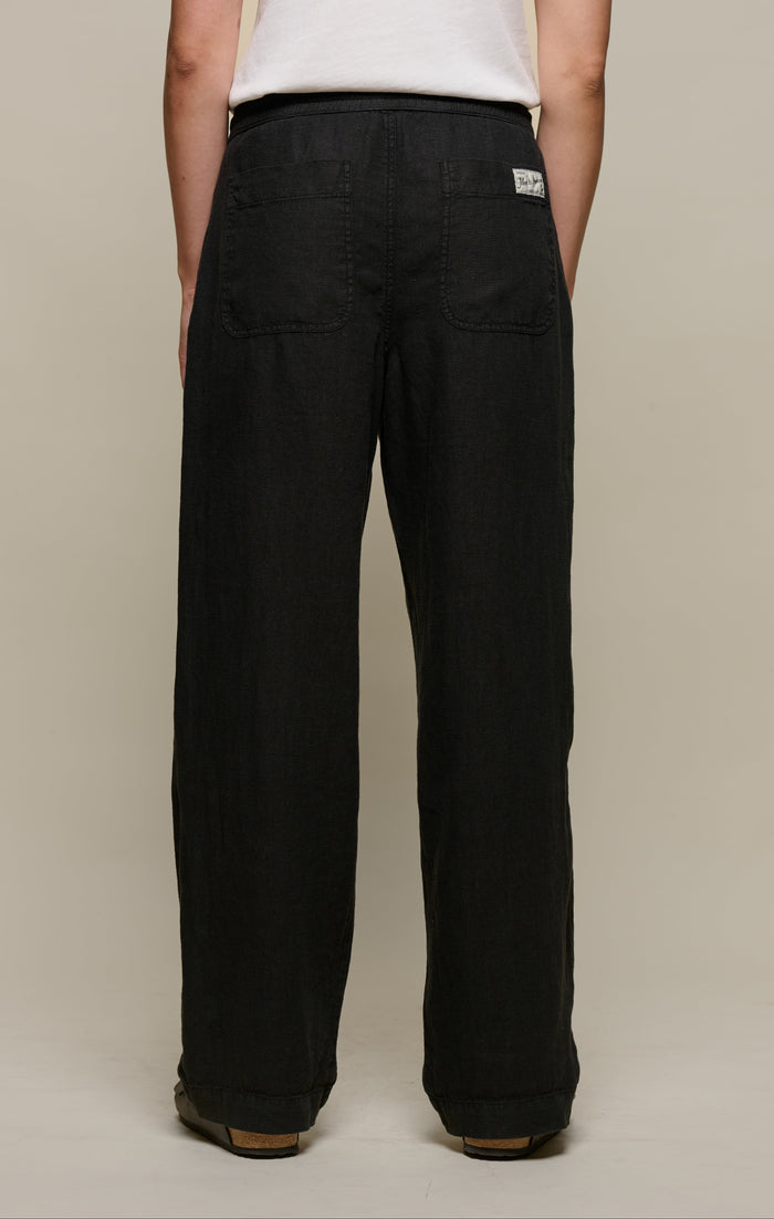 Drawstring trousers 100% linen Merz b. Schwanen | M11 Shop