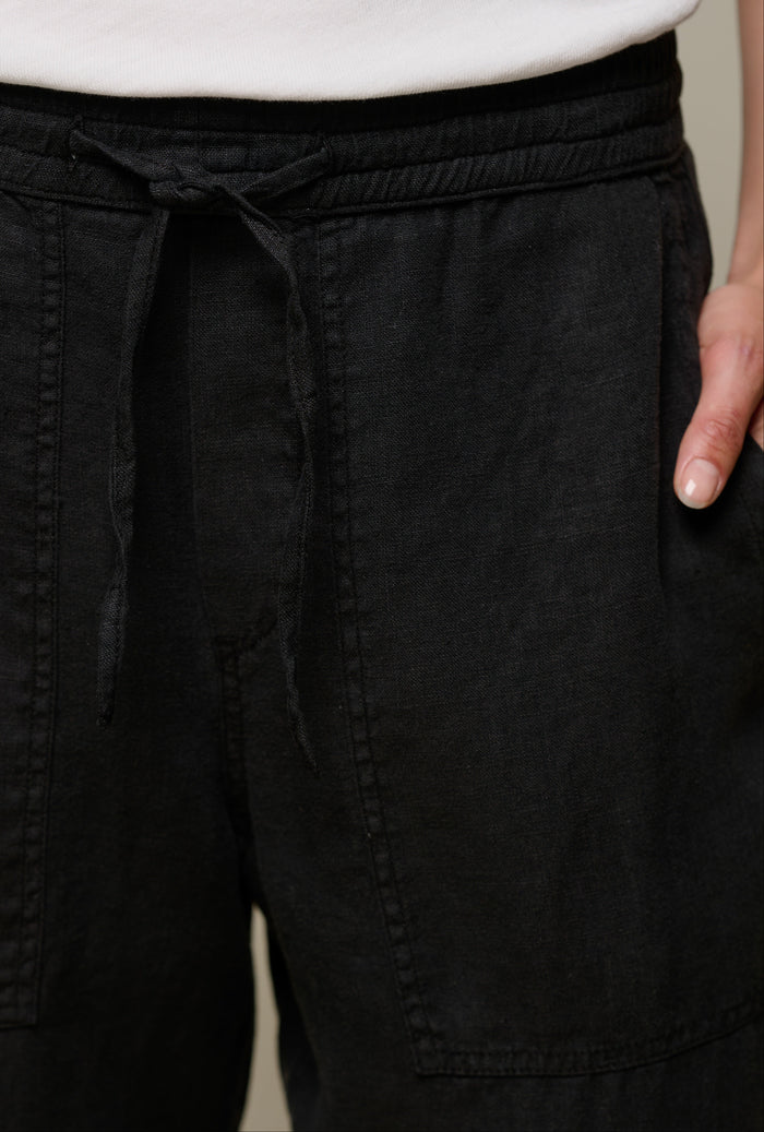 Drawstring trousers 100% linen Merz b. Schwanen | M11 Shop