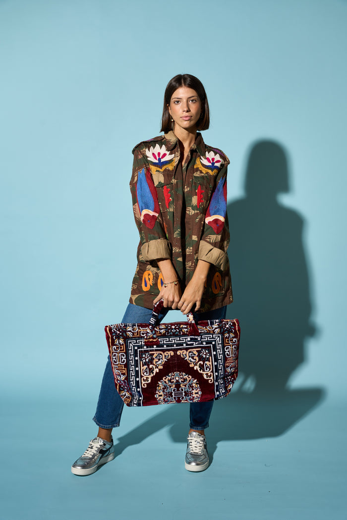 Borsa in velluto cotone Puebco | M11 Shop