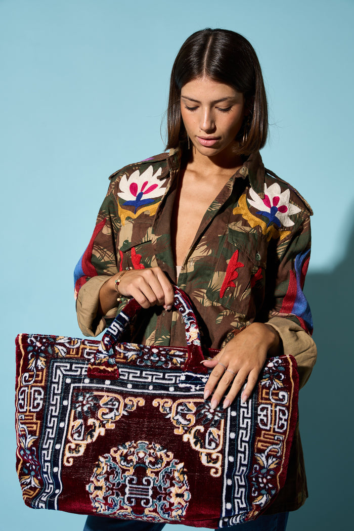 Borsa in velluto cotone Puebco | M11 Shop