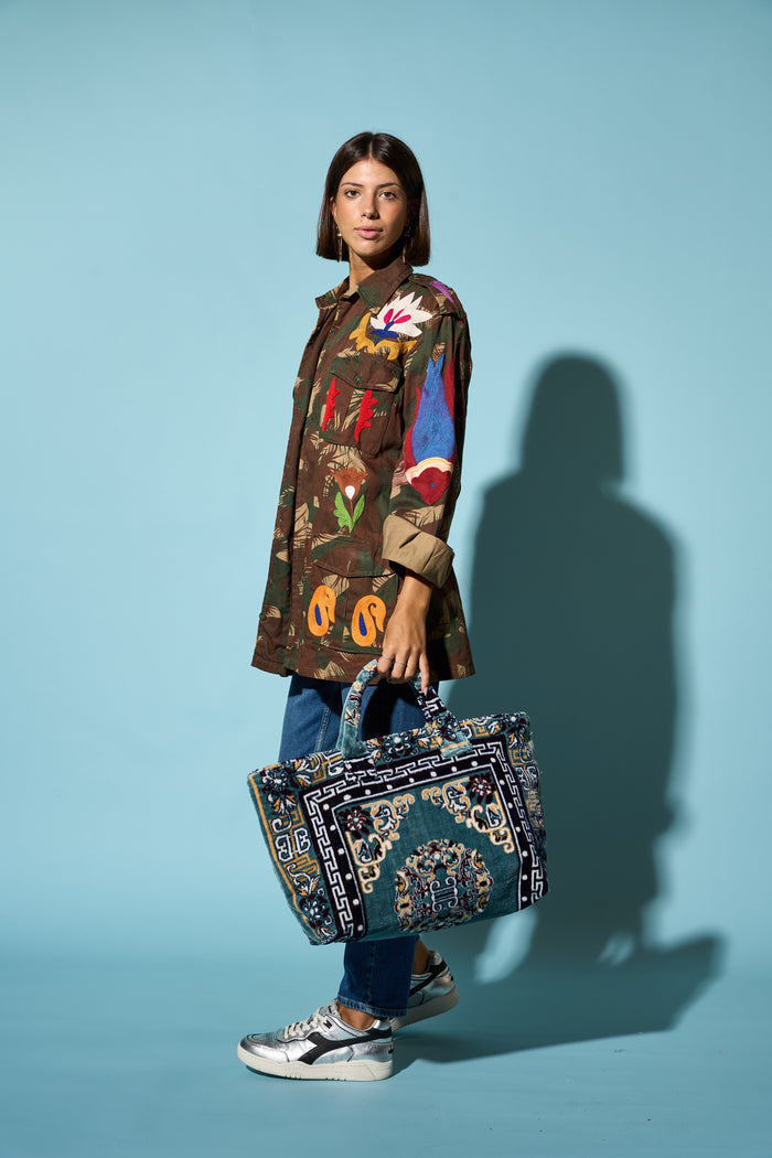 Borsa in velluto cotone Puebco | M11 Shop