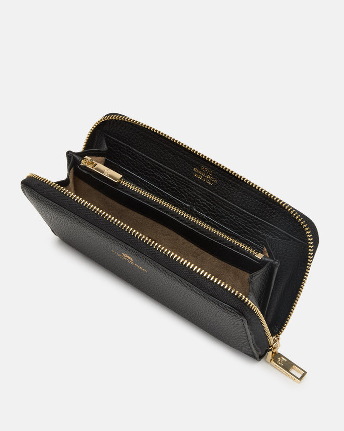 Velvet Zip Around Wallet by Cuoieria Fiorentina | M11 Shop