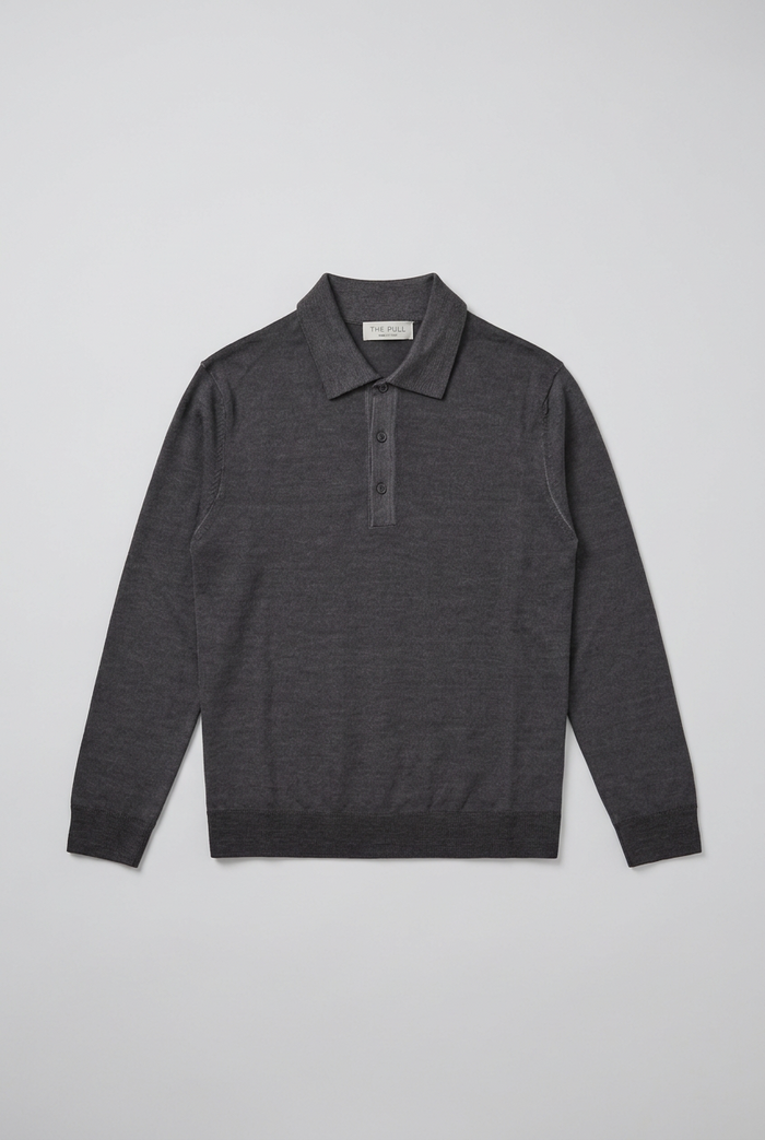 Polo con bottoni 100% lana vergine The Pull - The Pull | M11 Shop