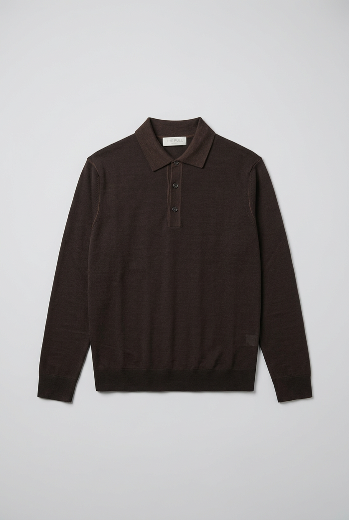 Polo con bottoni 100% lana vergine The Pull | M11 Shop