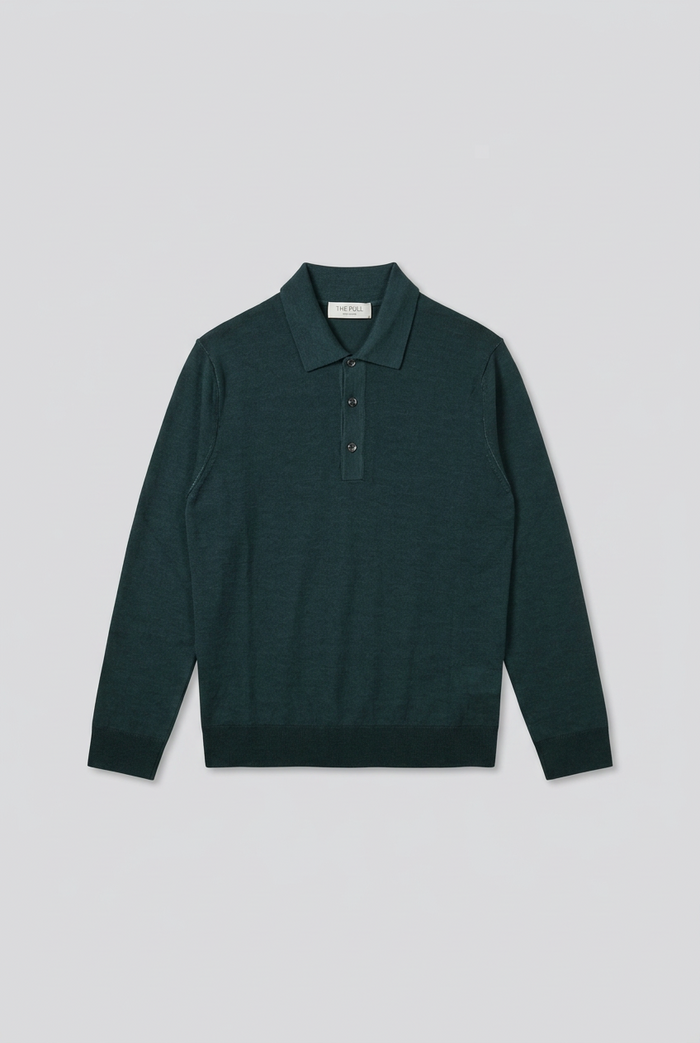 Polo con bottoni 100% lana vergine The Pull | M11 Shop