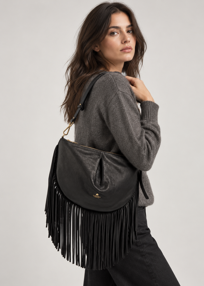 Emma maxi folk con frange Cuoieria Fiorentina - borse | M11 Shop