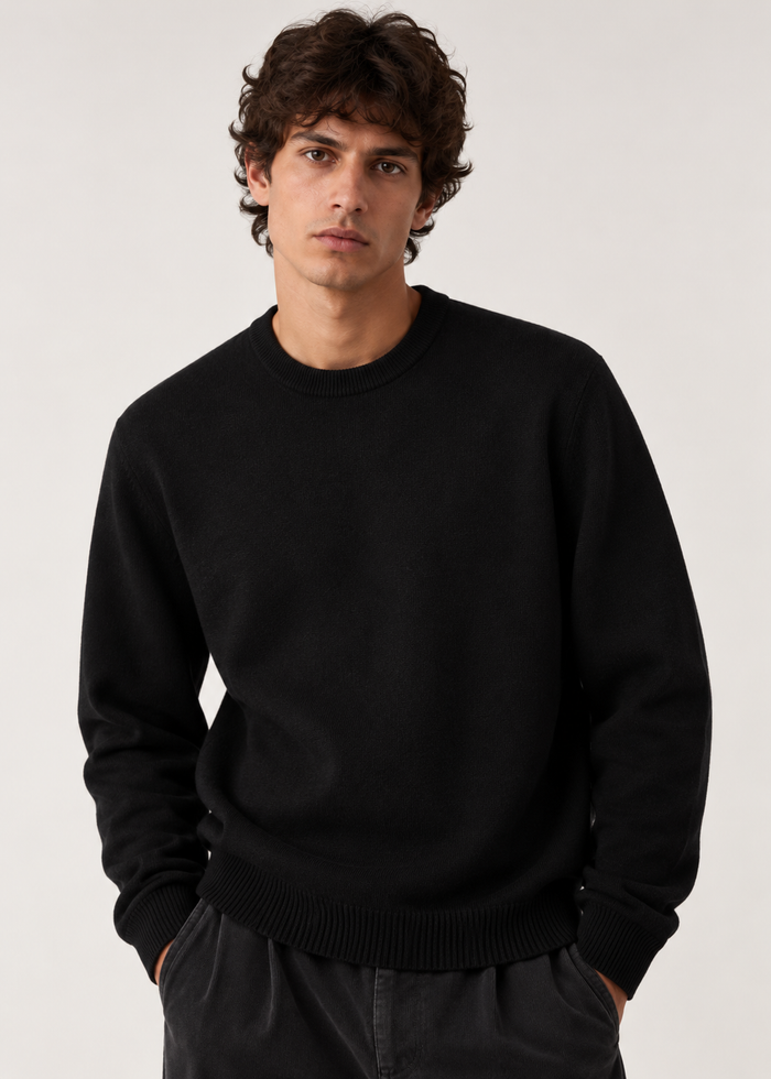 The Pull 100% virgin wool long-sleeved crew neck - Men's Knitwear | M11 Shop