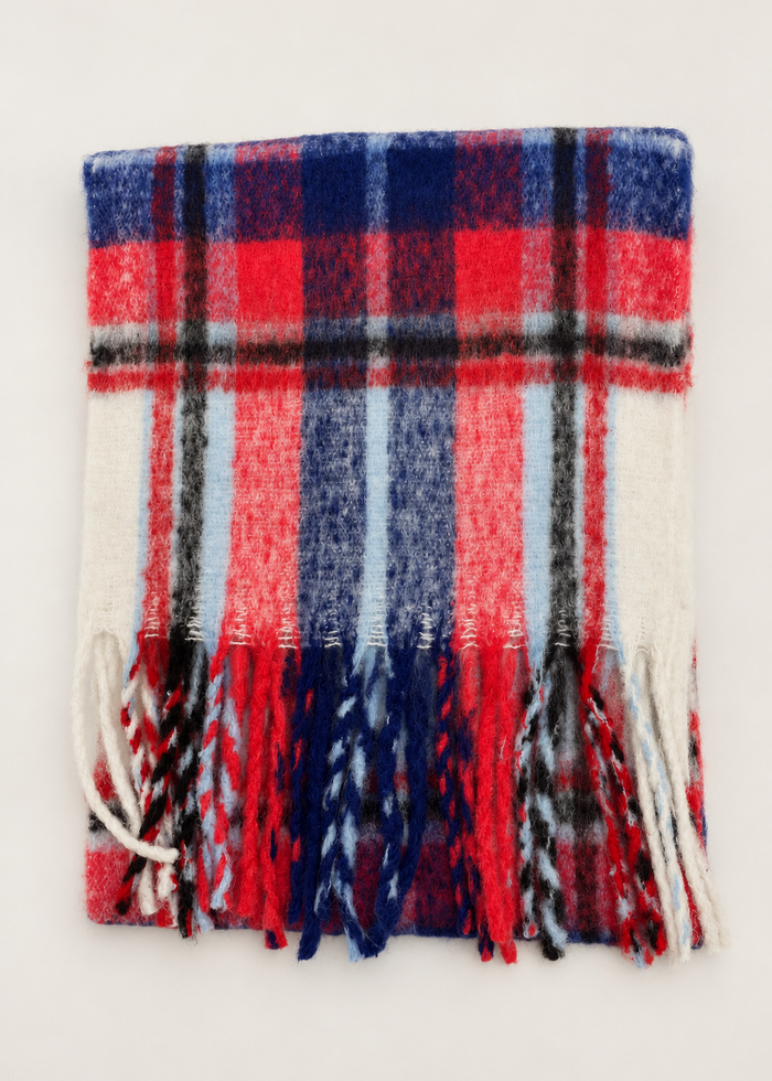 Sciarpa con frange tartan Palme | M11 Shop