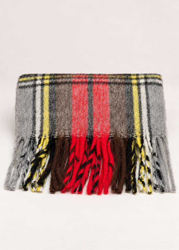 Sciarpa con frange tartan Palme | M11 Shop