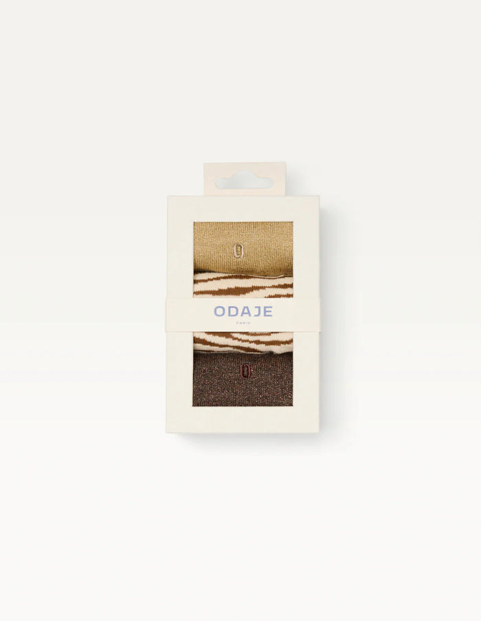 Confezione da 3 calzini con glitter M. Moustache | M11 Shop