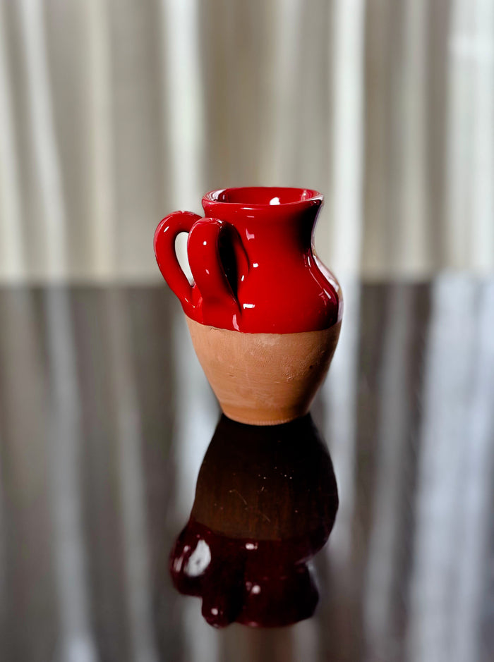 Mini Brocca a due manici in ceramica semigrezza smaltata 9 cm Fratelli Colì | M11 Shop