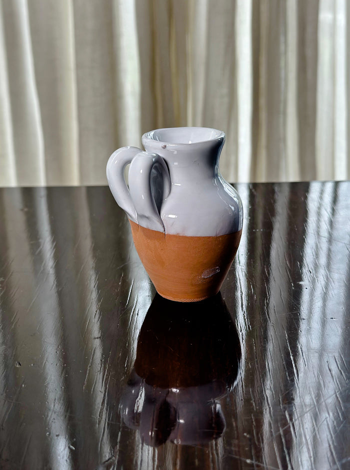 Mini Brocca a due manici in ceramica semigrezza smaltata 9 cm Fratelli Colì | M11 Shop
