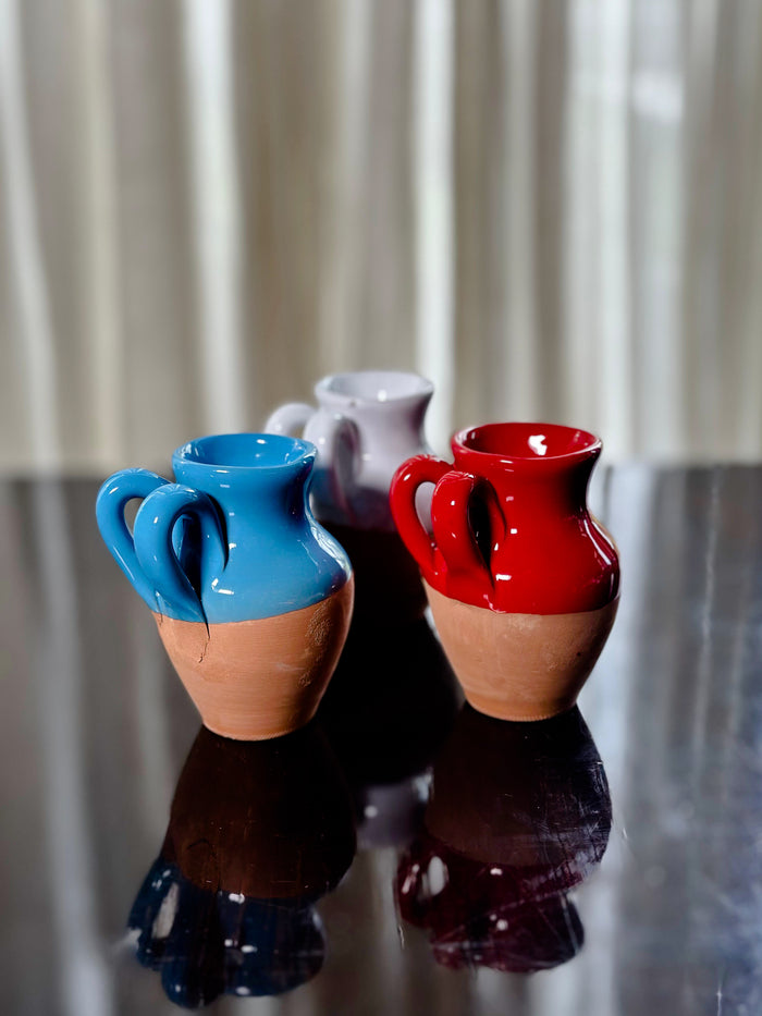 Mini Brocca a due manici in ceramica semigrezza smaltata 9 cm Fratelli Colì | M11 Shop