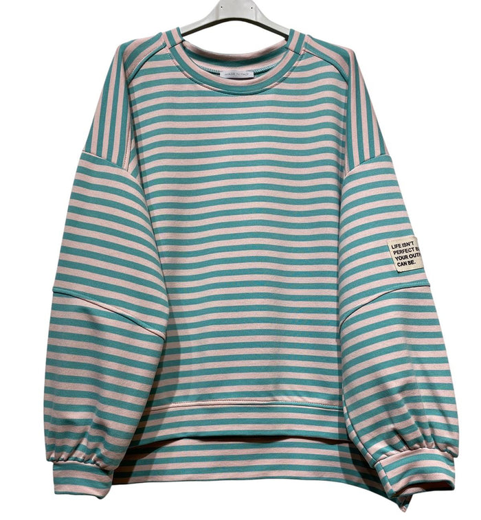 Felpa a righe over Colorine | M11 Shop