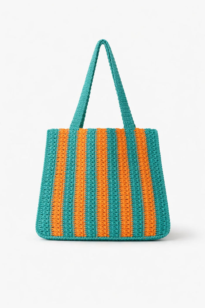 Borsa a righe in rafia M11Shop | M11 Shop