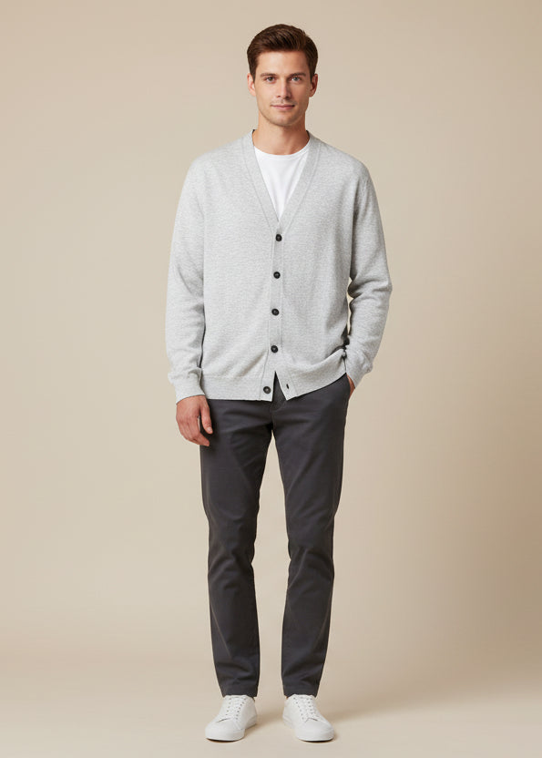 Masq 100% cotton long-sleeved cardigan | M11 Shop