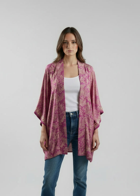 Kimono corto in seta Alessio Masci | M11 Shop
