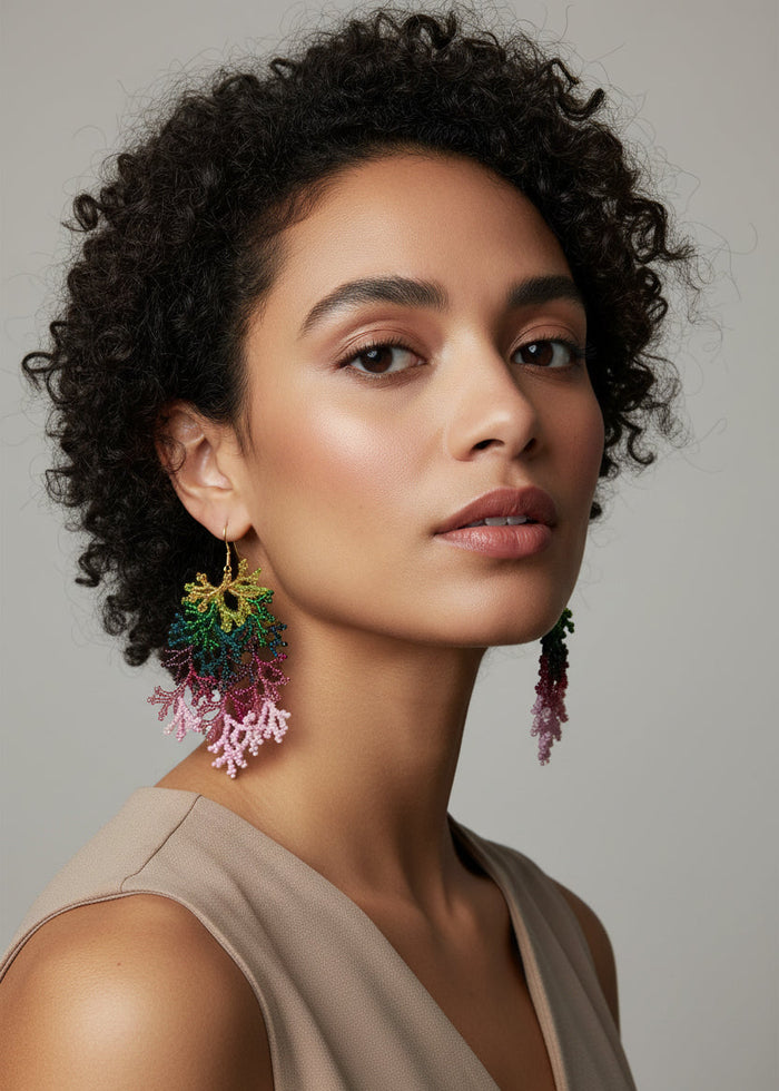 Orecchini Corallo grandi Knowmad - M11 Shop