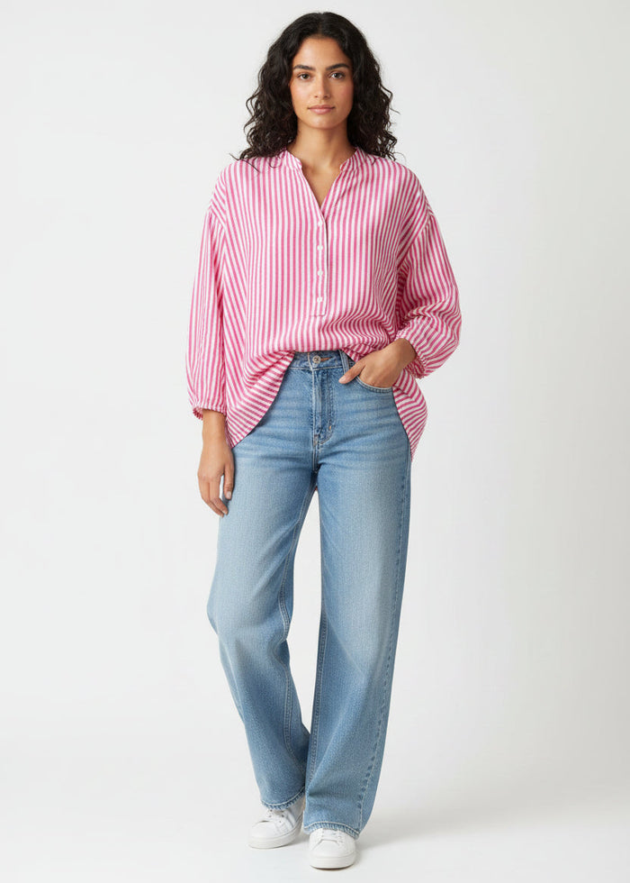 Colorine vertical striped blouse | M11 Shop