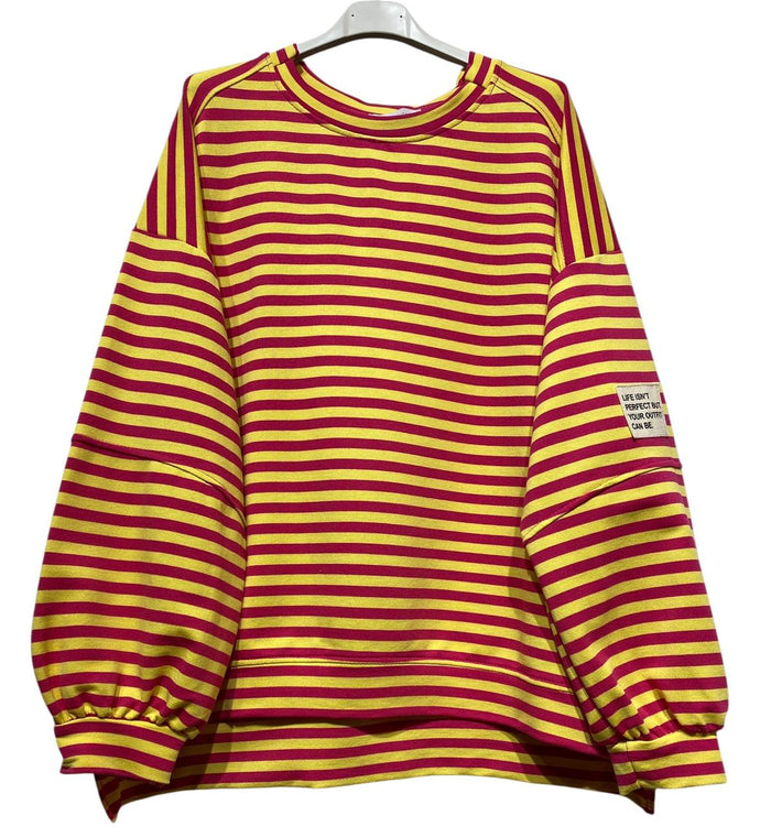 Felpa a righe over Colorine | M11 Shop