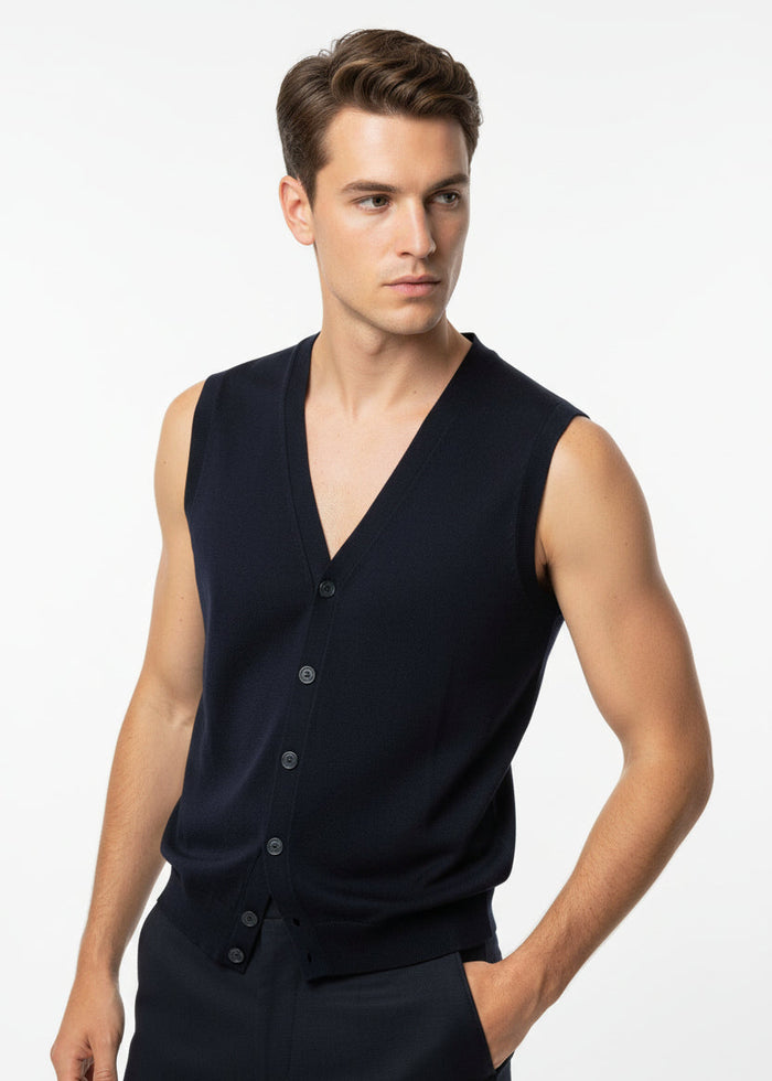 Masq 100% Cotton Sleeveless Cardigan | M11 Shop