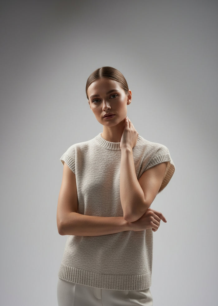 Tenné The Label Alpaca Crew Neck Vest | M11 Shop