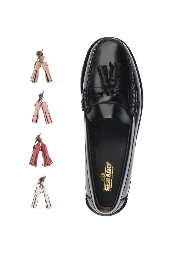 Sebago Women's Classic Dan Multi Tassel Black Loafers