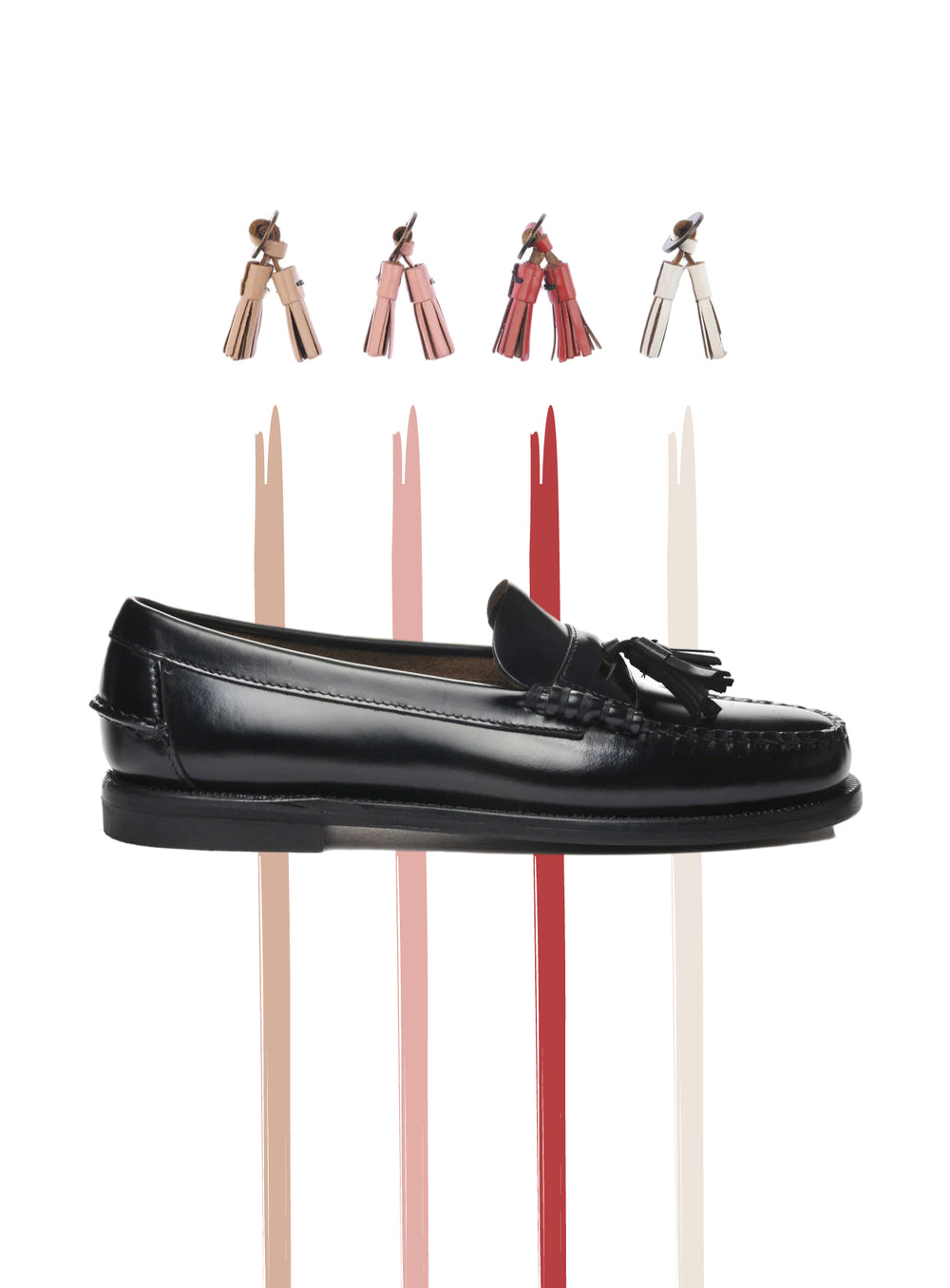 Mocassini neri donna Classic Dan Multi Tassel Sebago