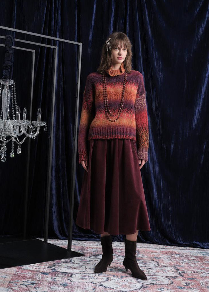 Gonna di velluto a ruota Floor | M11 Shop