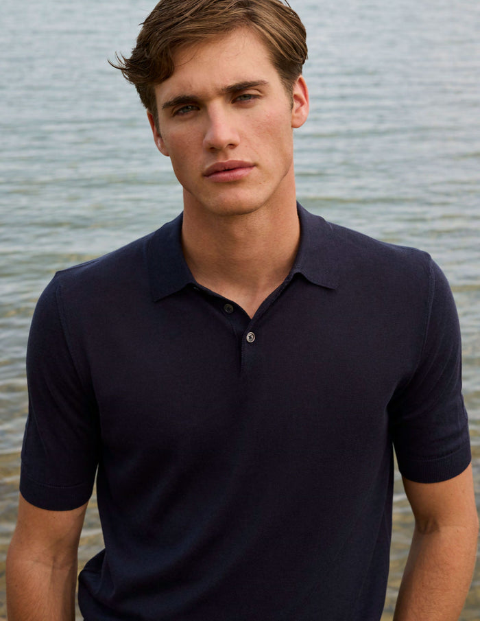 Polo a maniche corte 100% cotone trama a nido d'ape Masq - Men's Clothing | M11 Shop