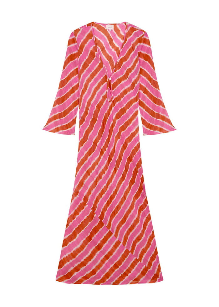 Babbaki Bias Long Sleeve Plunge Dress | M11 Shop