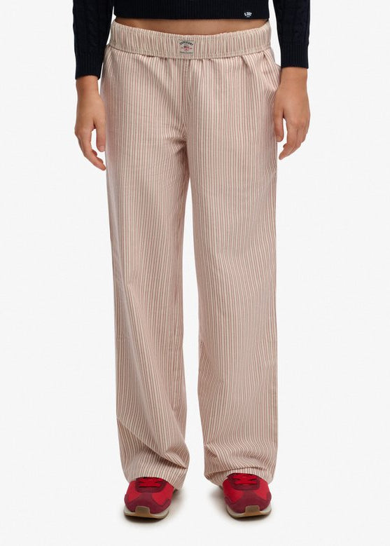 Pantaloni a righe in cotone organico Superdry | M11 Shop
