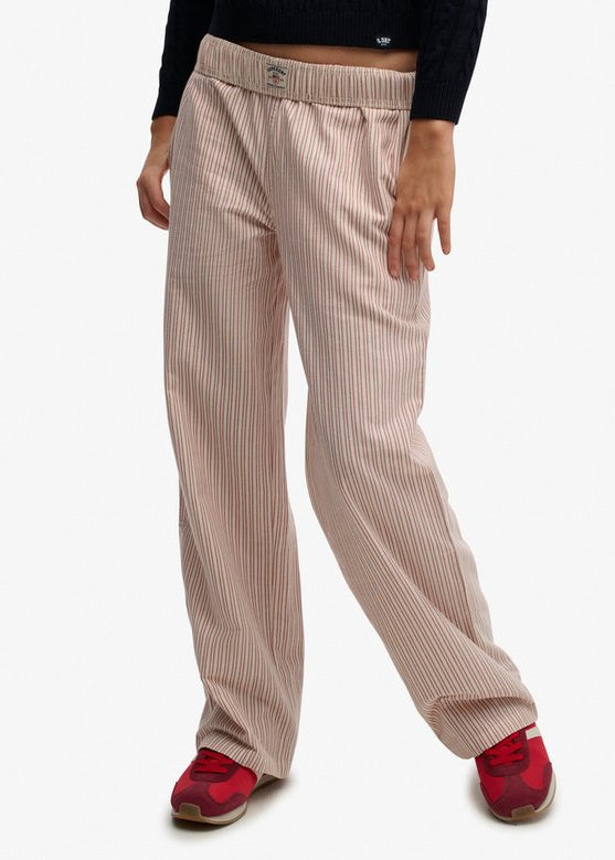 Pantaloni a righe in cotone organico Superdry | M11 Shop