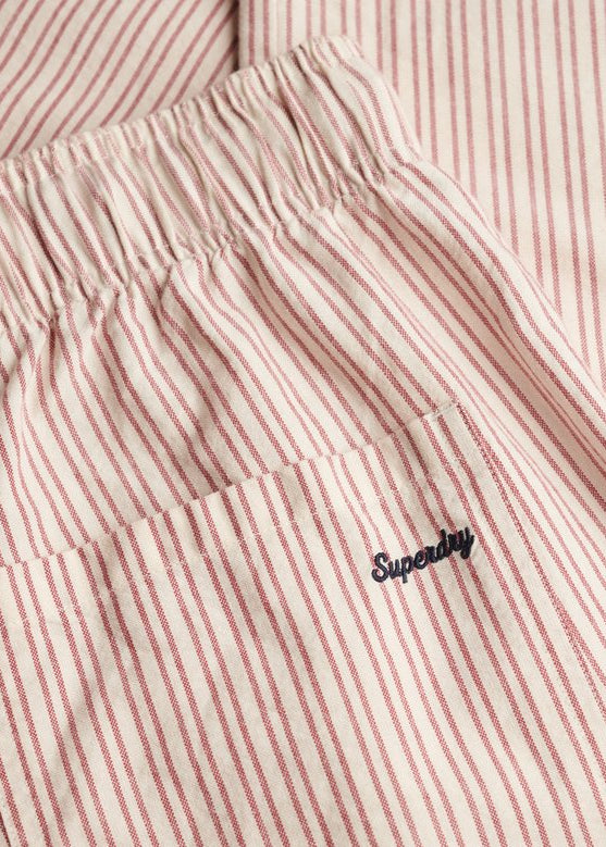 Pantaloni a righe in cotone organico Superdry | M11 Shop