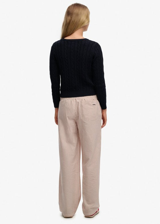 Pantaloni a righe in cotone organico Superdry | M11 Shop