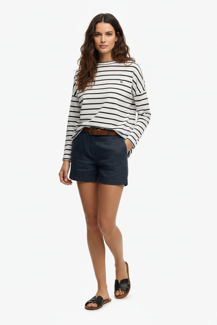 Shorts in lino a vita media Superdry | M11 Shop