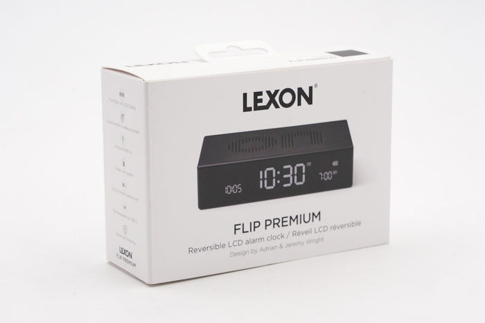 Lexon Flip + - Réveil LCD réversible radio-contrôlé (EU)