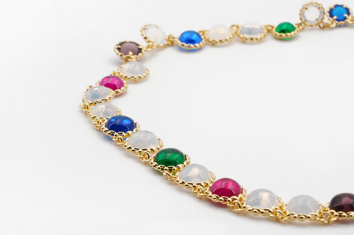 Collana a un giro con pietre colorate Joyaux de Sicilie Les Nereides | M11 Shop