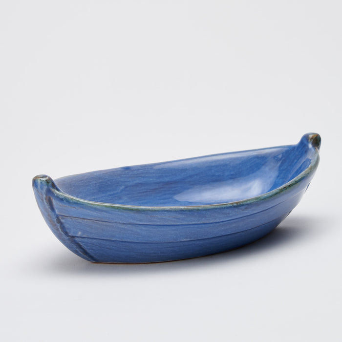 Barca in ceramica antiche terre azzurre, 15 cm Fratelli Colì | M11 Shop