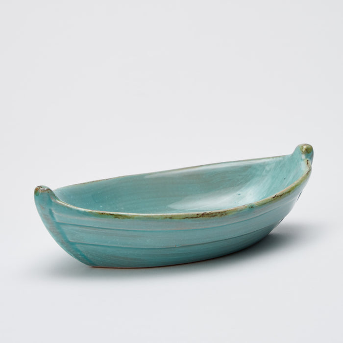 Barca in ceramica antiche terre azzurre, 15 cm Fratelli Colì | M11 Shop