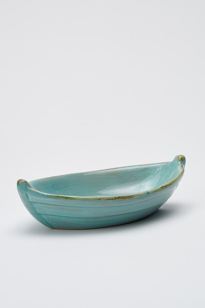 Barca in ceramica antiche terre azzurre, 15 cm Fratelli Colì | M11 Shop