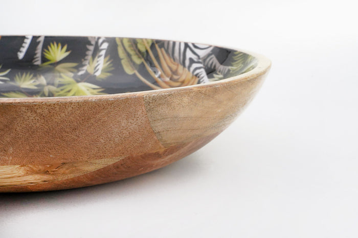 Ciotola zebra nella giungla in legno di mango 38 cm By Room | M11 Shop