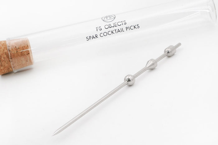 Set of 4 Stainless Stell cocktail picks Fort Standard Brooklyn | M11 Shop