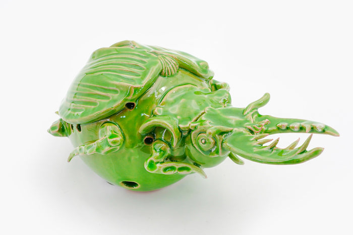 Small green ceramic beetle by Enza Fasano | M11 Shop