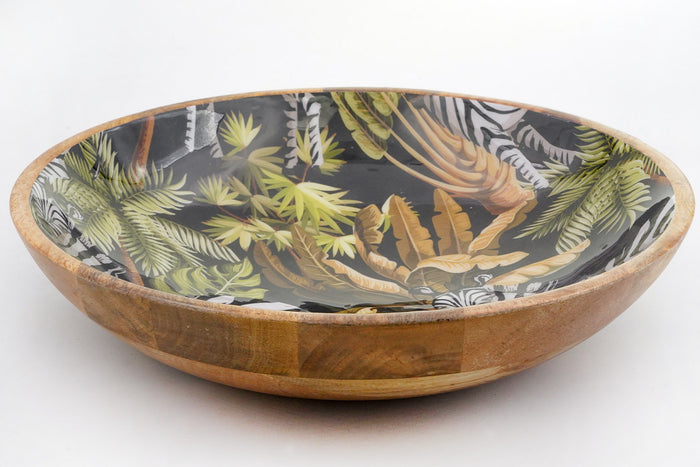 Ciotola zebra nella giungla in legno di mango 38 cm By Room | M11 Shop