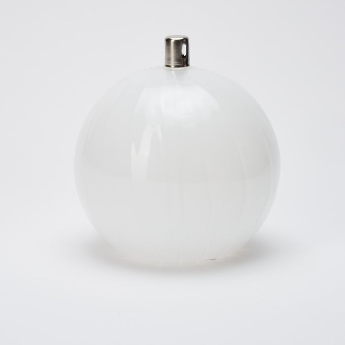 Bazar de Luxe XL White Striped Sphere Oil Lamp | M11 Shop